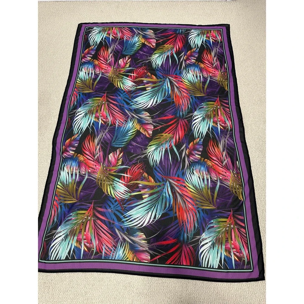 Miraclesuit Swim Cover Up Sarong Scarf‎ Womens One Size Palm print Tropical